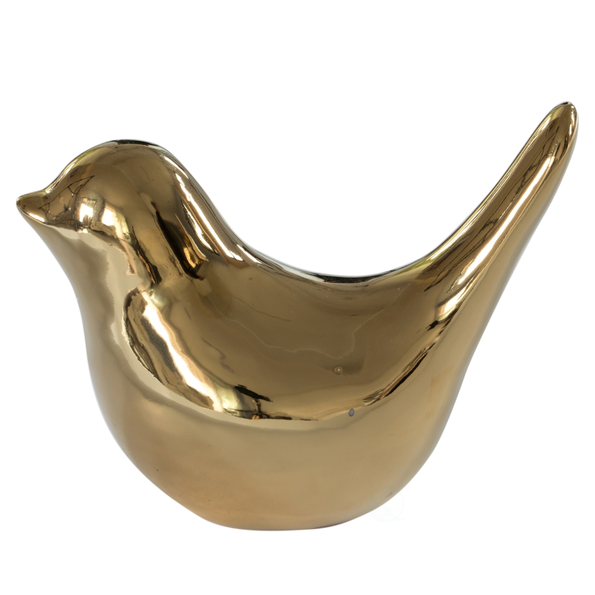 Picture of Uniquewise QI004369 Modern Accent Table Decor Ceramic Gold Bird Figurine Statue Ornament