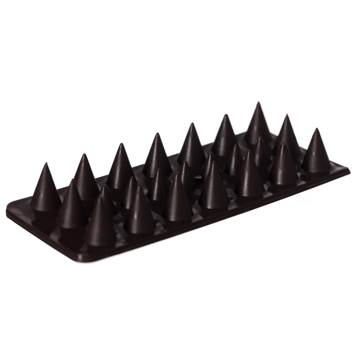 Picture of Gardenised QI004402 Outdoor Plastic Repellent Wall Defender Fence Spikes for Birds, 10 Pack Brown