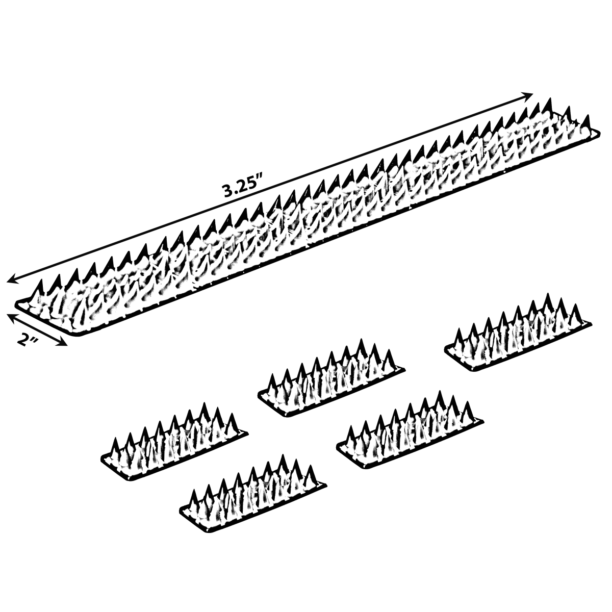 Picture of Gardenised QI004402 Outdoor Plastic Repellent Wall Defender Fence Spikes for Birds, 10 Pack Brown