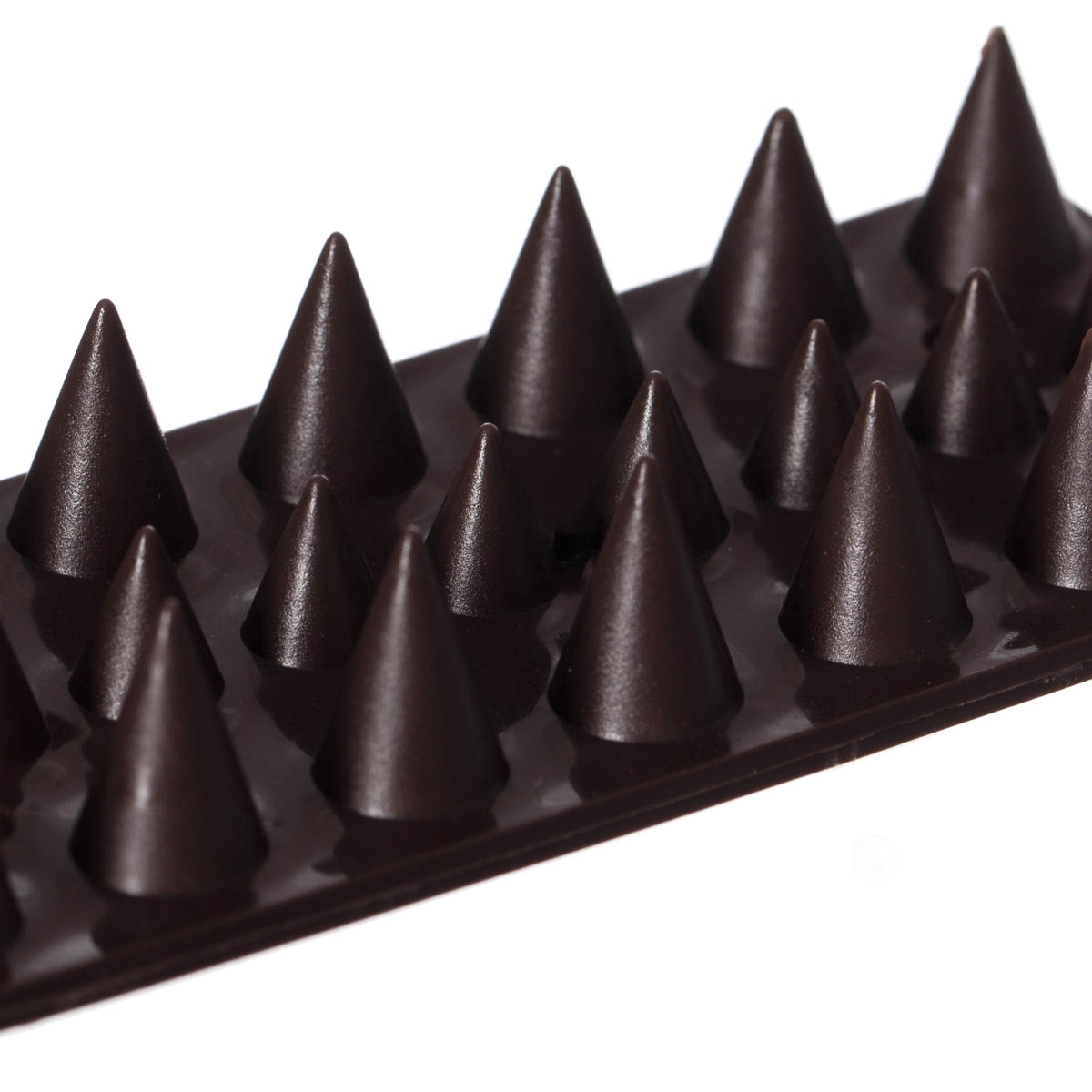 Picture of Gardenised QI004402 Outdoor Plastic Repellent Wall Defender Fence Spikes for Birds, 10 Pack Brown