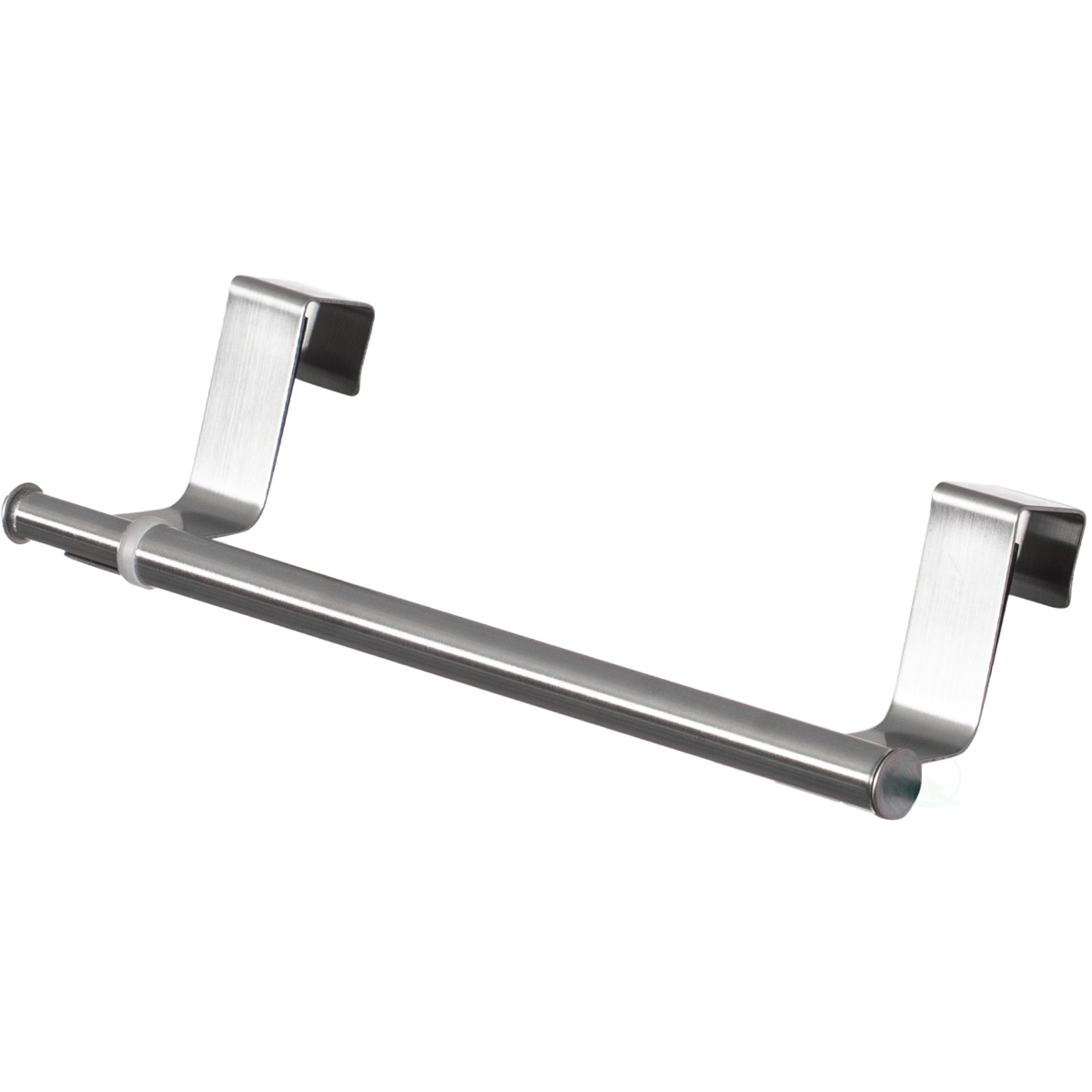 Picture of Basicwise QI004451 Chrome Over the Door Extendable Towel Holder Rack for the Kitchen, Vanity, and Bathroom