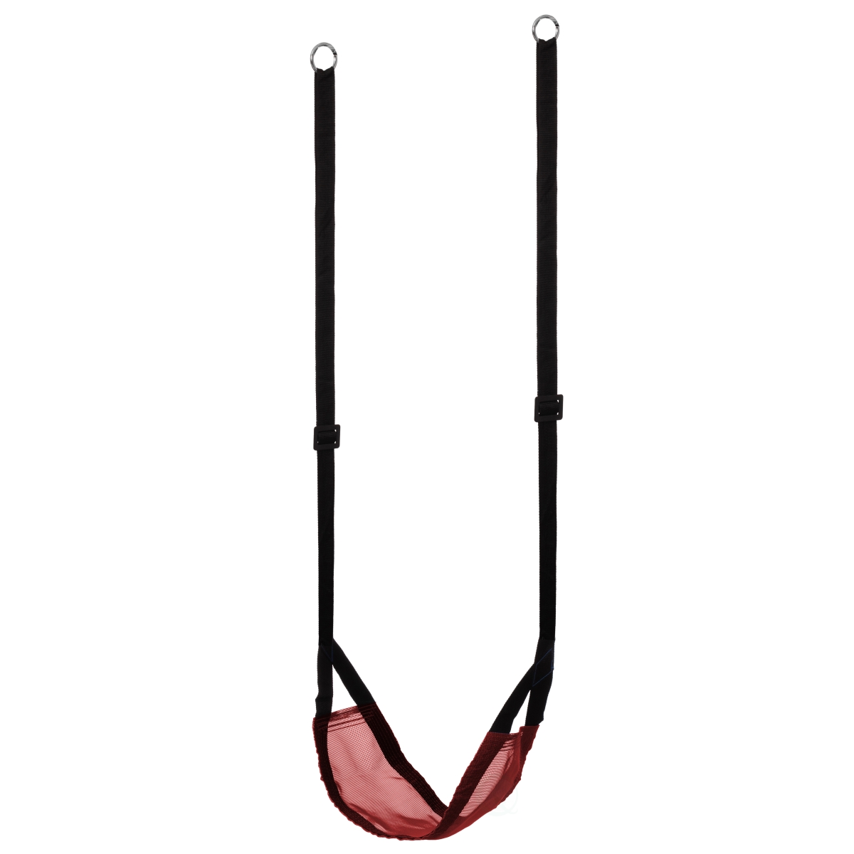Indoor and Outdoor Patio Playground Kids Fun Hanging Mesh Fabric Tree Swing with Adjustable Strap, Red