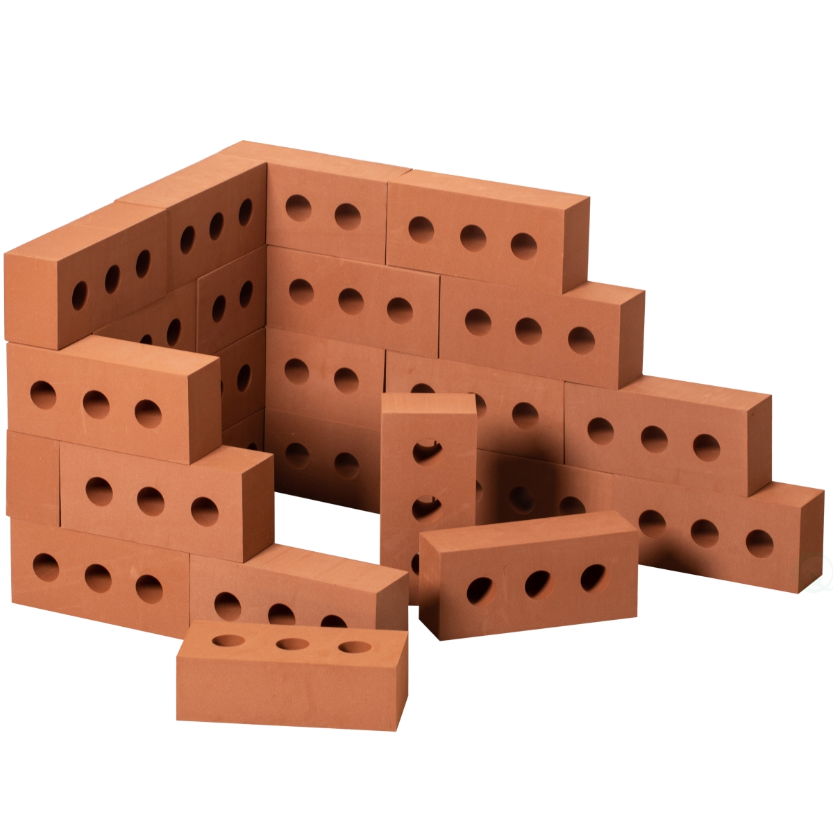 Picture of ShpilMaster QI004622.25 Construction Stacking Building Red Brick Block&#44; Rectangle Foam Kids Pretend Play Creativity Toy&#44; 25 Pack