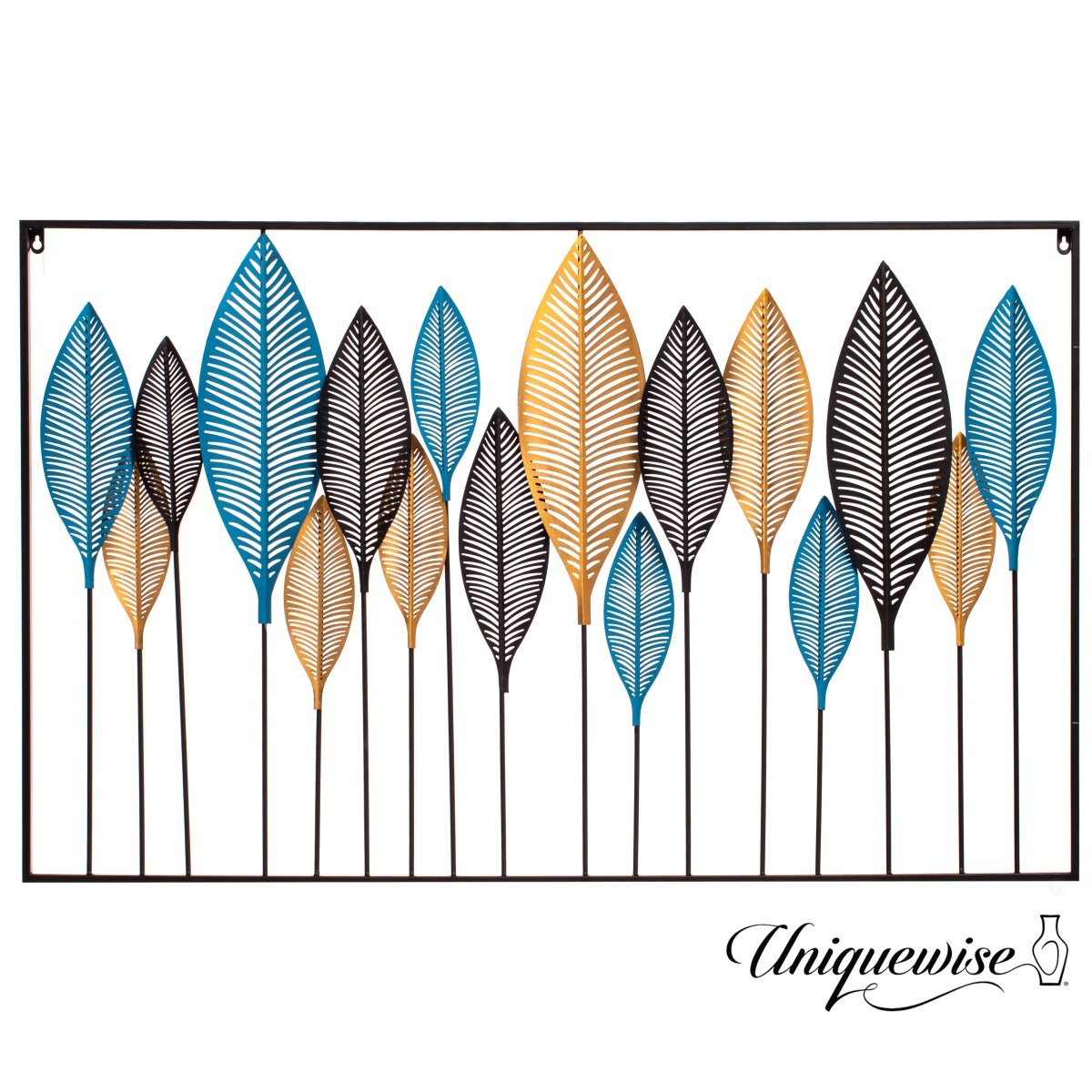 Exquisite Multicolor Leaf Artistry Metal Wall Dcor for Entryway, Dining Room, Kitchen, Office, Bedroom and Hallway