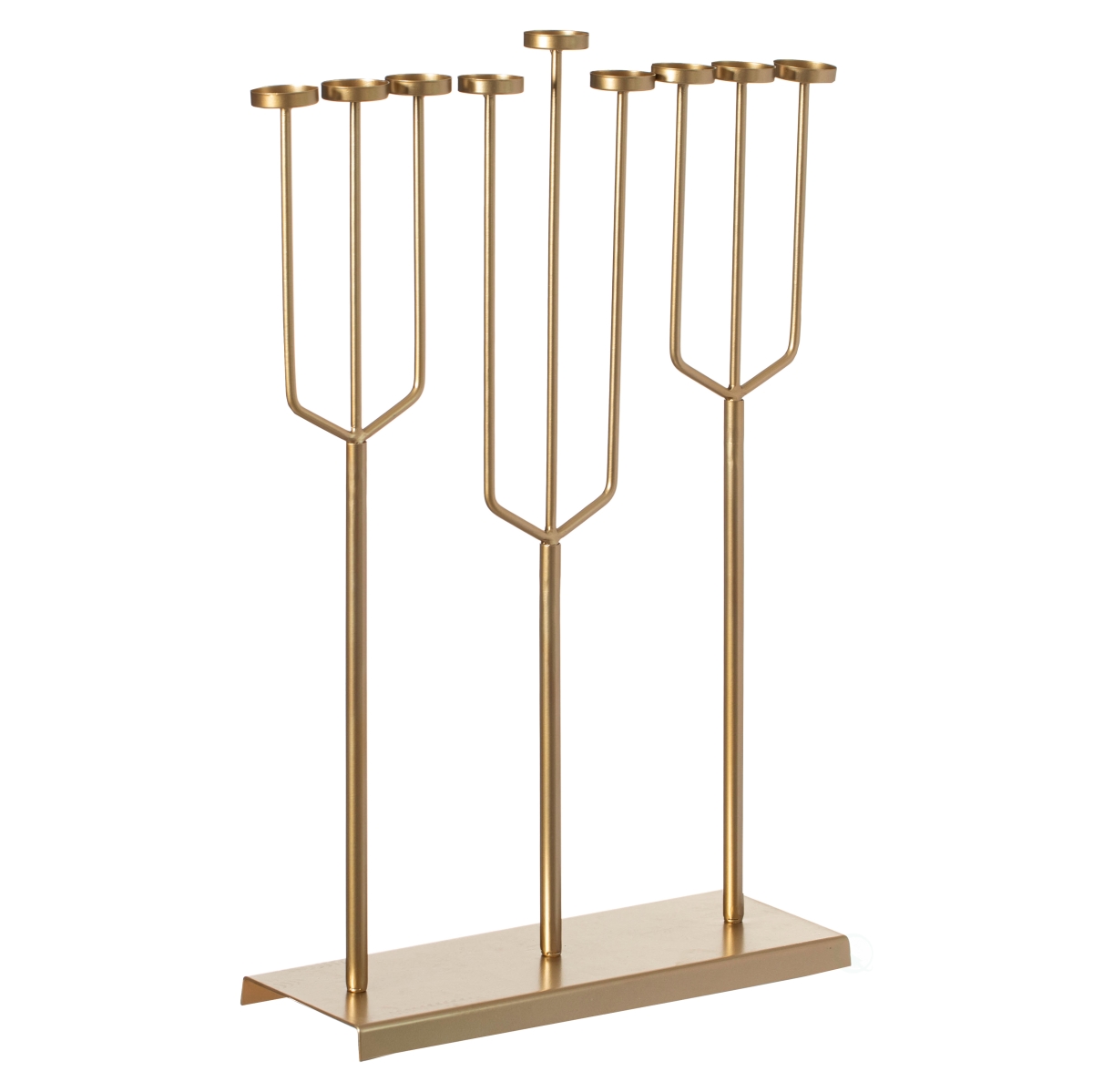 Picture of Vintiquewise QI004643.DG.L Modern Design Hanukkah Menorah Exceptional presentational piece&#44; 9 Branch Tea Light Candle Holders&#44; Gold
