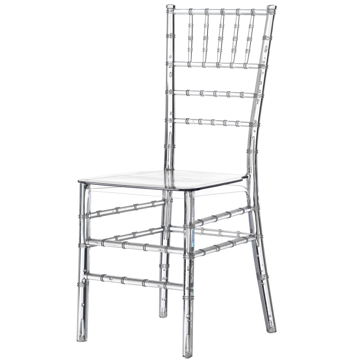 Modern Acrylic Stackable Chiavari Dining Chair, Clear Party Chair, Crystal Acrylic Chair for Events and Weddings, Single