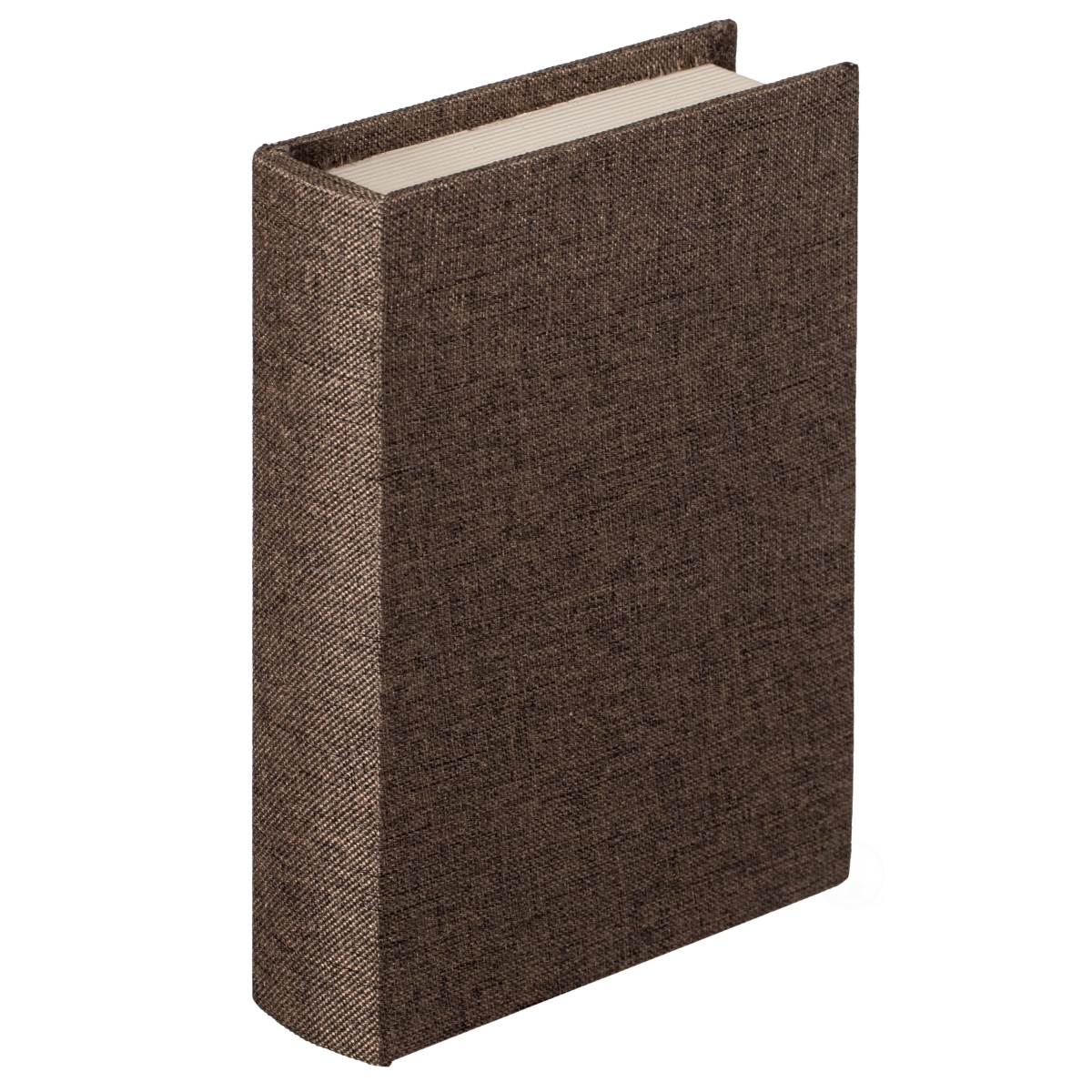 QI004856.DK  8' Classic Linen-Covered MDF Book Box Vintage-Style Decorative Storage Case for Keepsakes Jewelry Trinkets & Documents, Gray
