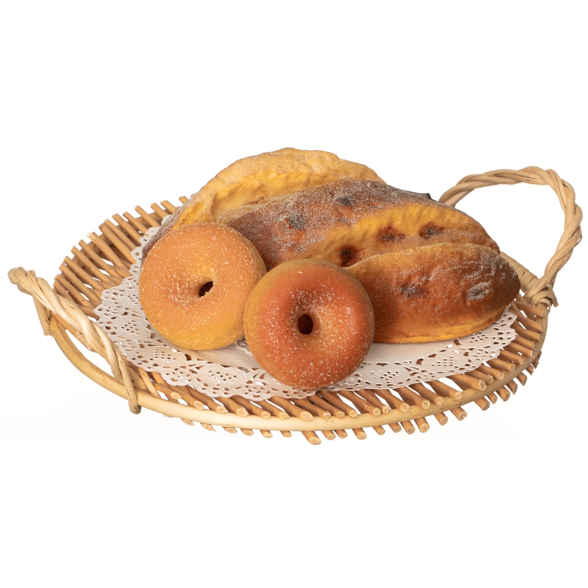 Picture of Wickerwise QI004915 Wickerwise Woven Willow Tray Charger Farmhouse Decorative Centerpiece for Coffee Table Dining Room Kitchen Counter Bread Fruit Food & Drink Display