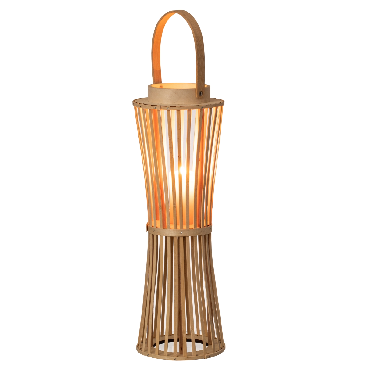 QI004916.M  Vintage Decorative Candle Holder with Handle Handcrafted Lantern Accent for Indoor and Outdoor Use, Medium