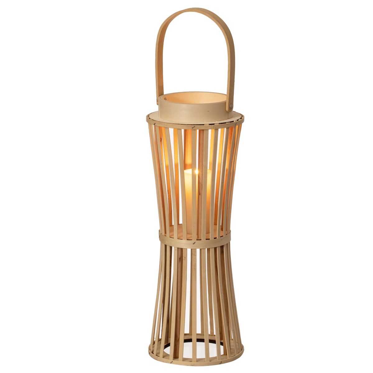 QI004916.S  Vintage Decorative Candle Holder with Handle Handcrafted Lantern Accent for Indoor and Outdoor Use, Small