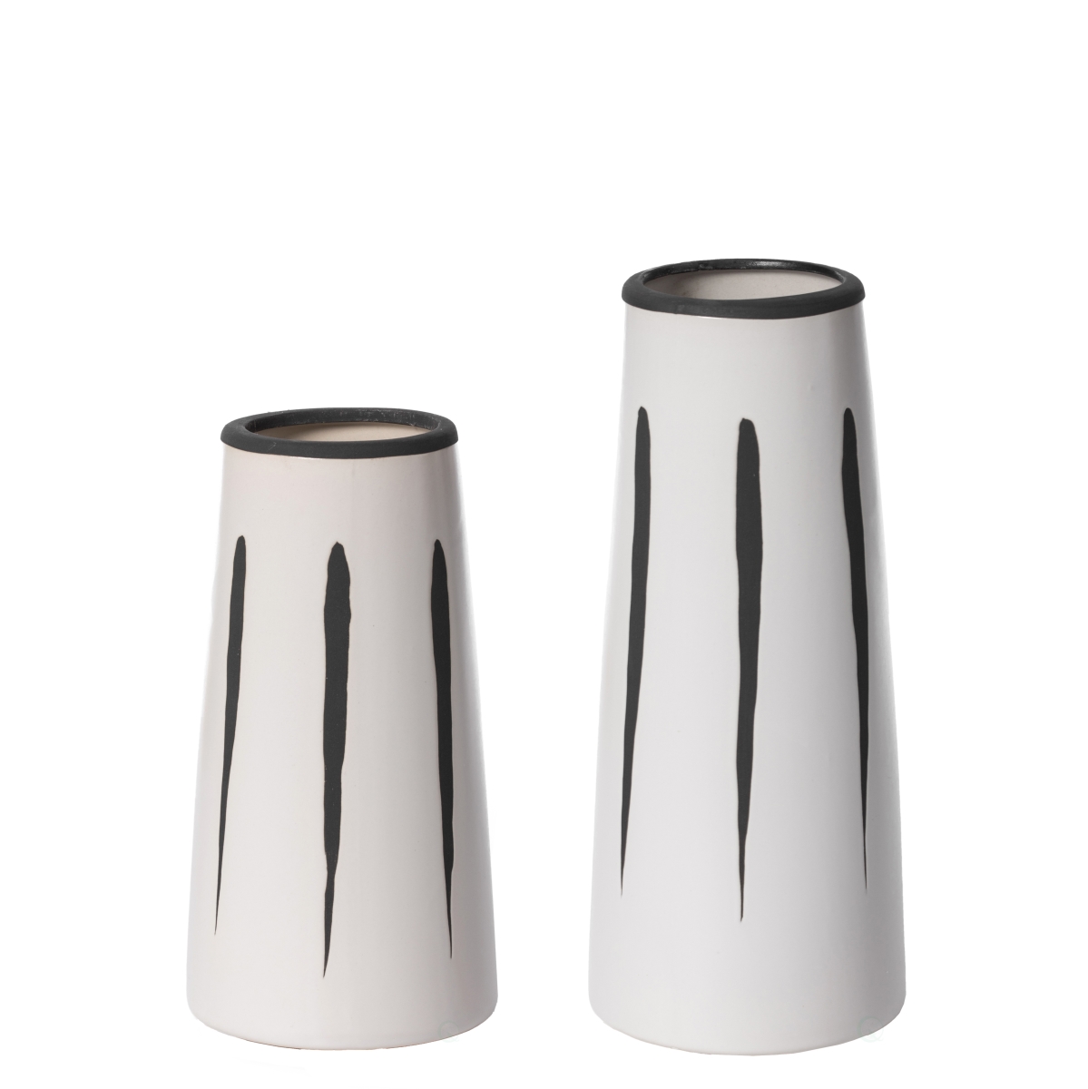 Uniquewise QI004060.2 Set of 7 and 9.5 High Ceramic Modern Painted Brushstrok...