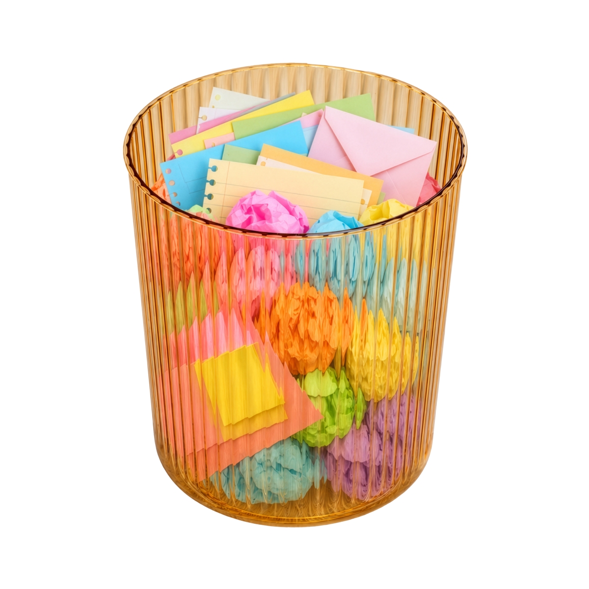 QI005021.YL  Modern Plastic Waste Bin, Small Trash Can for Home Office, Yellow