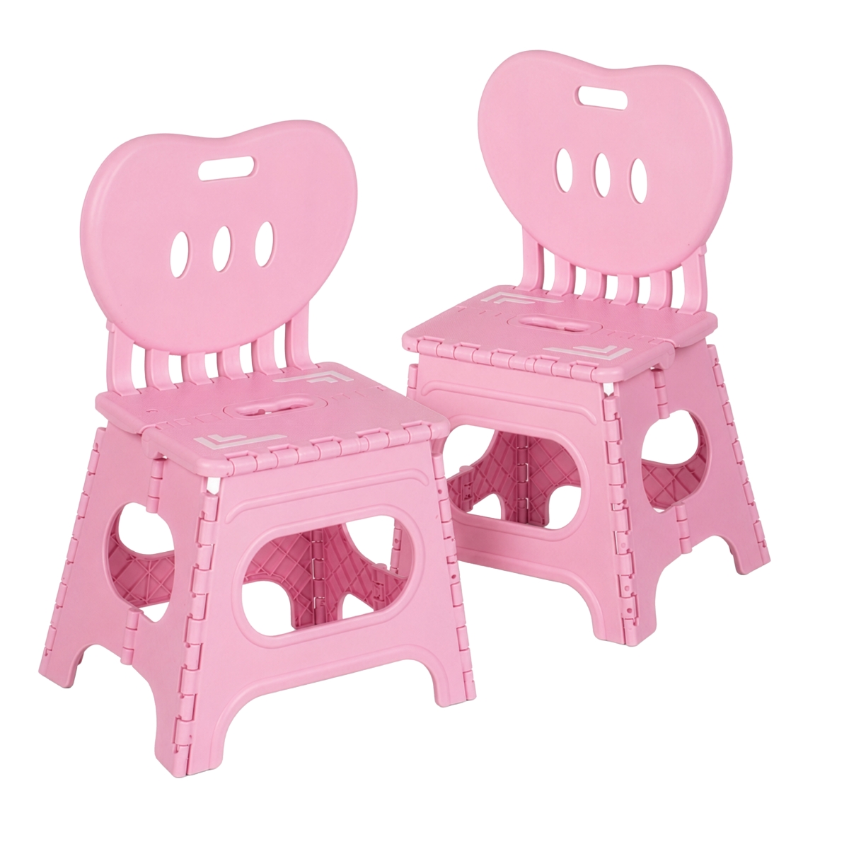 QI004648.PK2  Foldable Plastic Chair Set of 2 Collapsible Multi-Purpose Space-Saving Portable Stool for Indoor & Outdoor Use Playroom