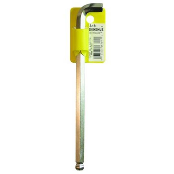 16714 0.38 in. BriteGuard Plated Stubby Ball End L-Wrench with Tagged & Barcoded