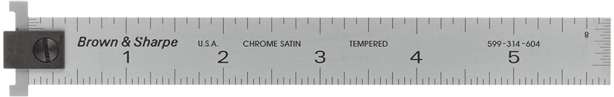 6 in. Chrome Hook Rule