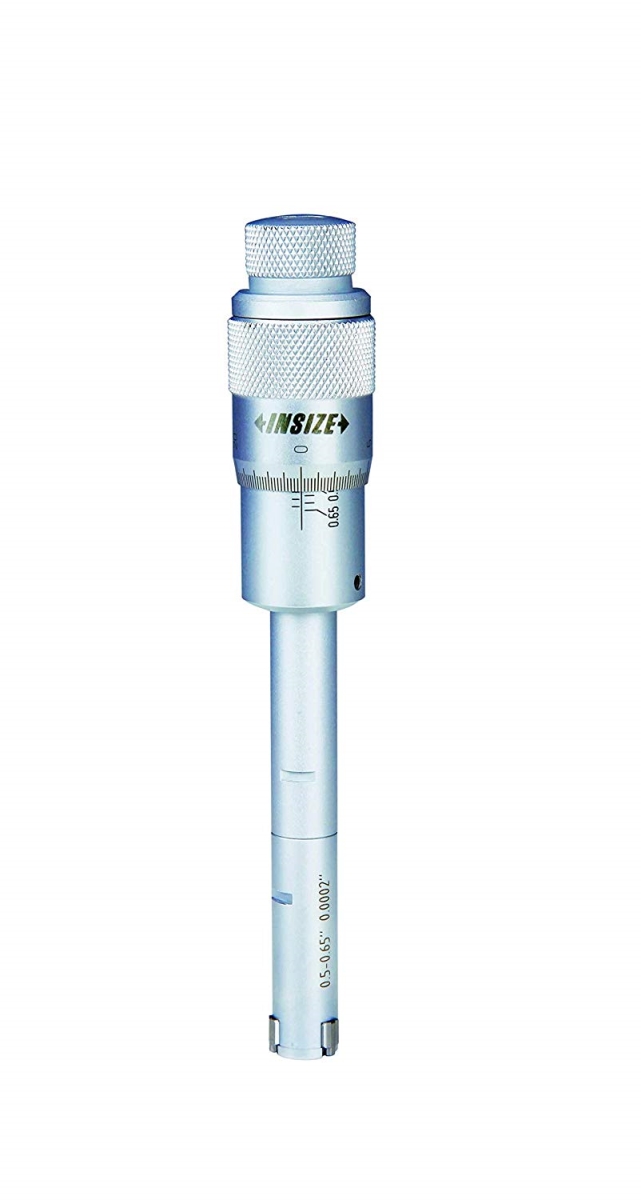 0.5-0.65 in. Three Points Inside Micrometer Carbide Tips with Standard Ring Ratchet Stop