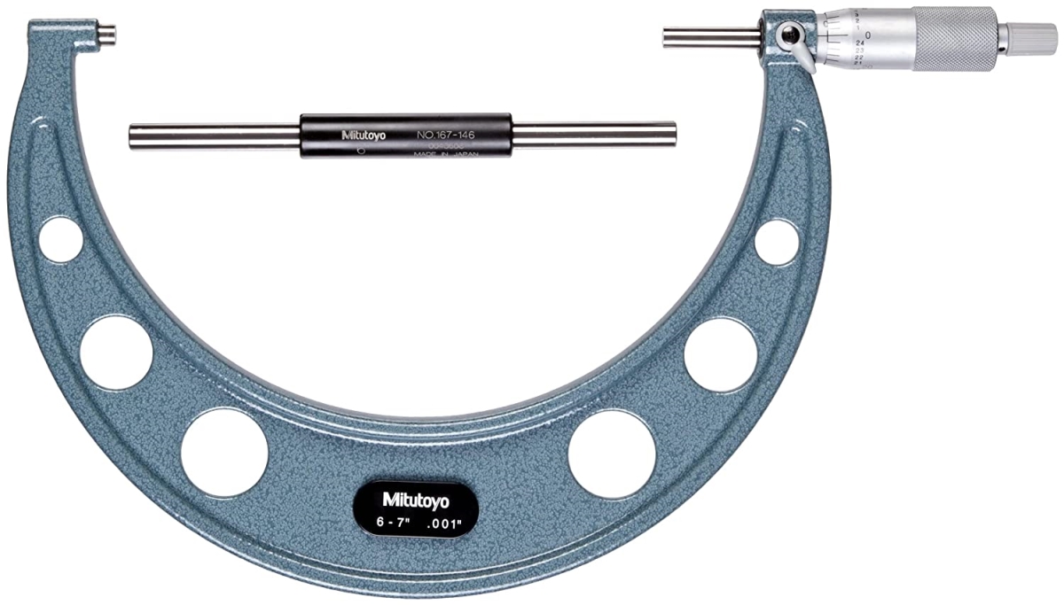 103-183 6-7 in. Outside Micrometer with 0.001 in. Ratchet Stop