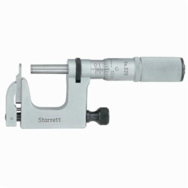 Picture of Starrett 220XRL-1 0 to 1 in. Multi-Anvil Micrometer&#44; Satin Chrome