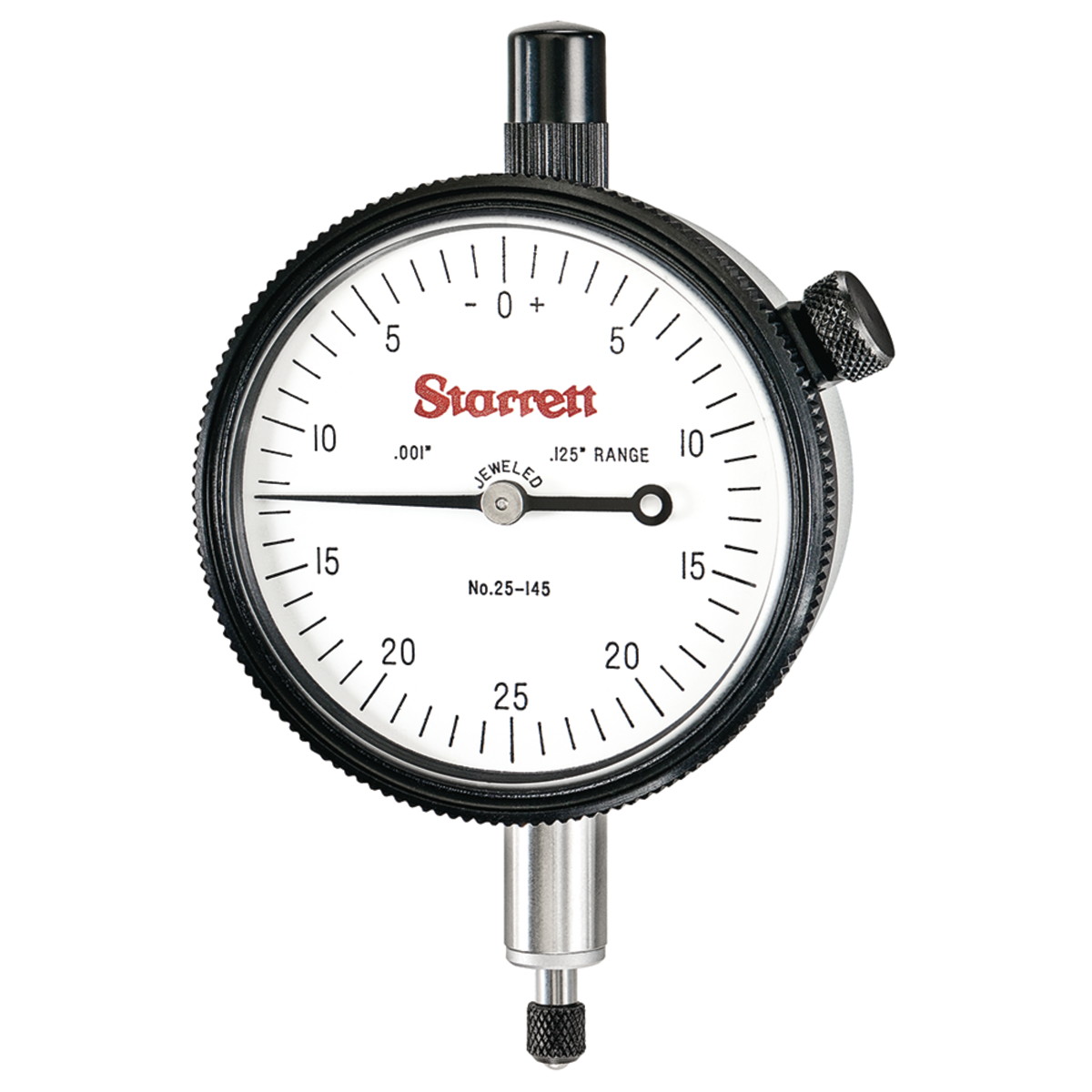 25-145J 25 Series 0-25-0 Dial Indicator with 0.001 in. Graduation, White -  Starrett