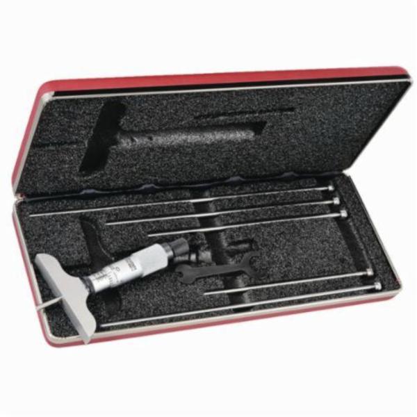 440Z-6L 0 to 6 in. Mechanical Depth Micrometer with 2.5 in. Base Padded Case