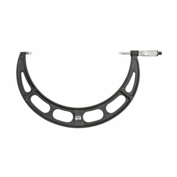 486P-12 11 to 12 in. Mechanical Blade Type Micrometer with Steel Non-Rotating Spindle, Satin Chrome