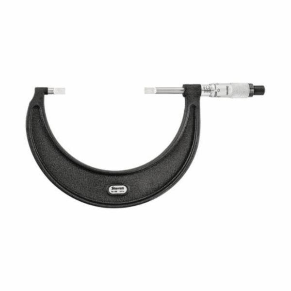 486P-4 3 to 4 in. Mechanical Blade Type Micrometer with Steel Non-Rotating Spindle, Satin Chrome