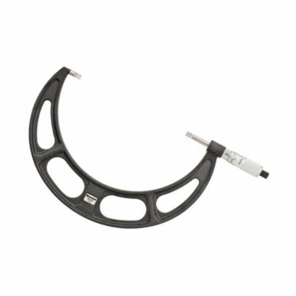 7 to 8 in. Mechanical Blade Type Micrometer with Steel Non-Rotating Spindle, Satin Chrome