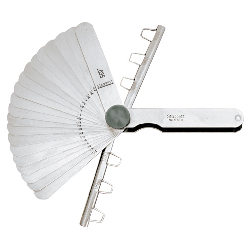 572B 0.0015-0.035 in. Thickness Gage with 22 Straight Leaves