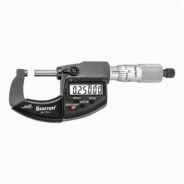 796.1XRL-1 0 to 1 in. Global Series Electronic Outside Micrometer Without Output LCD Display Carbide Tip, Satin Chrome -  Starrett