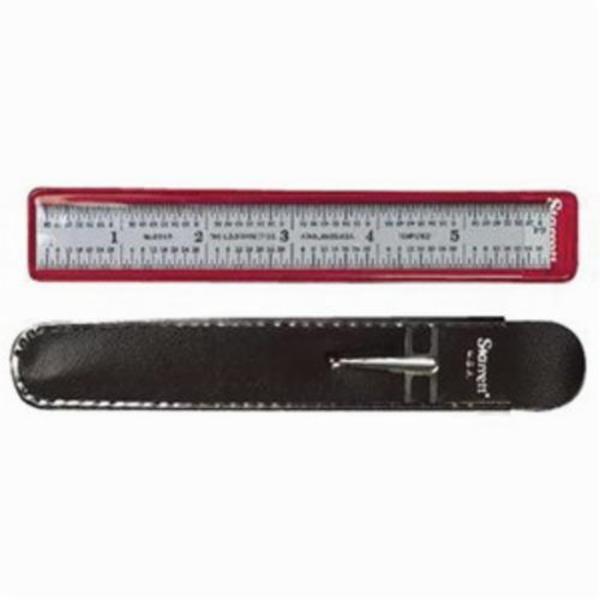 6 in. 3R Graduations Full Flexible Precision Steel Rule, Silver