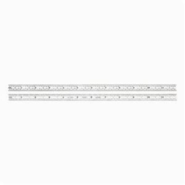 12 in. 16R Graduations Precision Full-Flexible Steel Rule, Satin Chrome