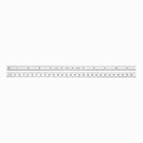 Picture of Starrett C334-300 300 mm 34R Graduations Precision Full-Flexible Steel Rule with Imperial & Metric&#44; Satin Chrome