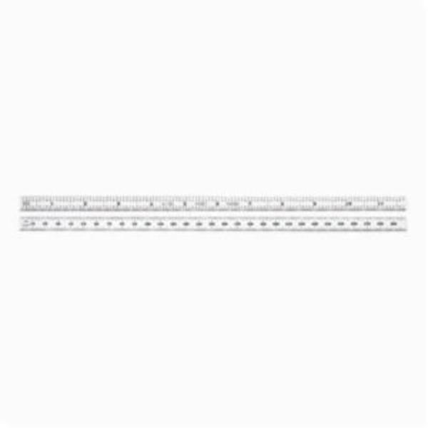 Picture of Starrett C334-300 300 mm 34R Graduations Precision Full-Flexible Steel Rule with Imperial & Metric&#44; Satin Chrome