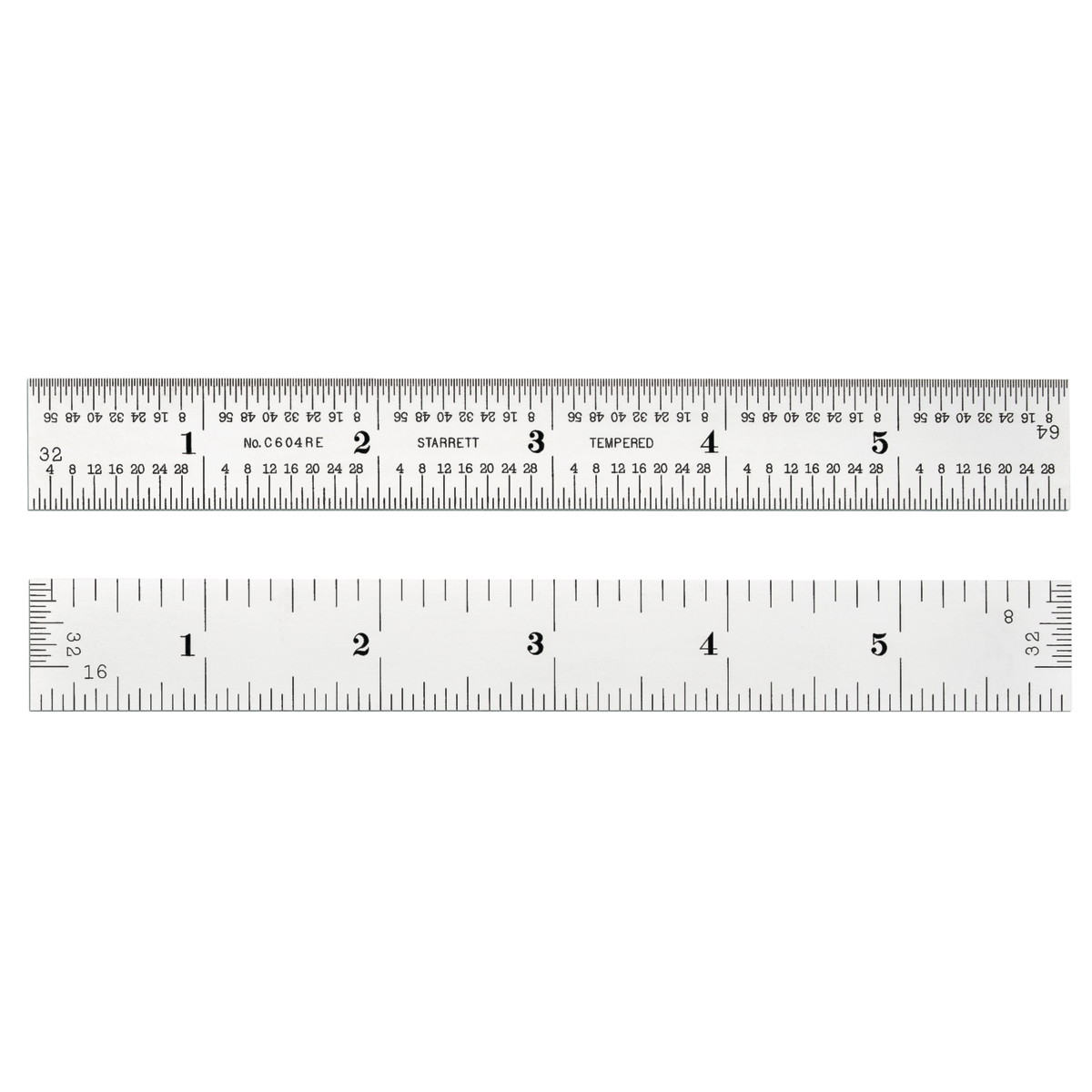 6 6 in. Spring-Tempered Steel Rule with Graduation