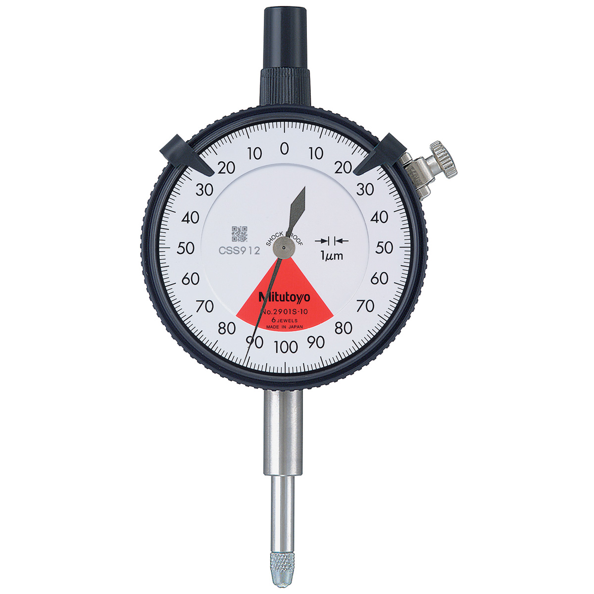 0.16 mm One Revolution Flat Back 80-0-80 Dial Indicator