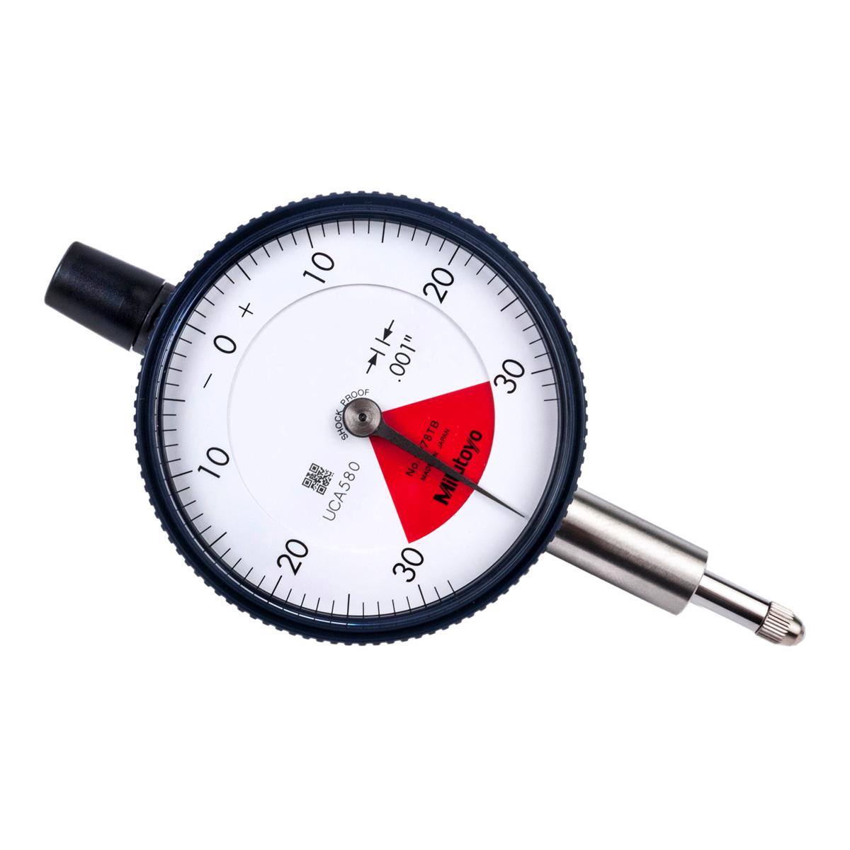 0.06 in. One Revolution Flat Back Dial Indicator