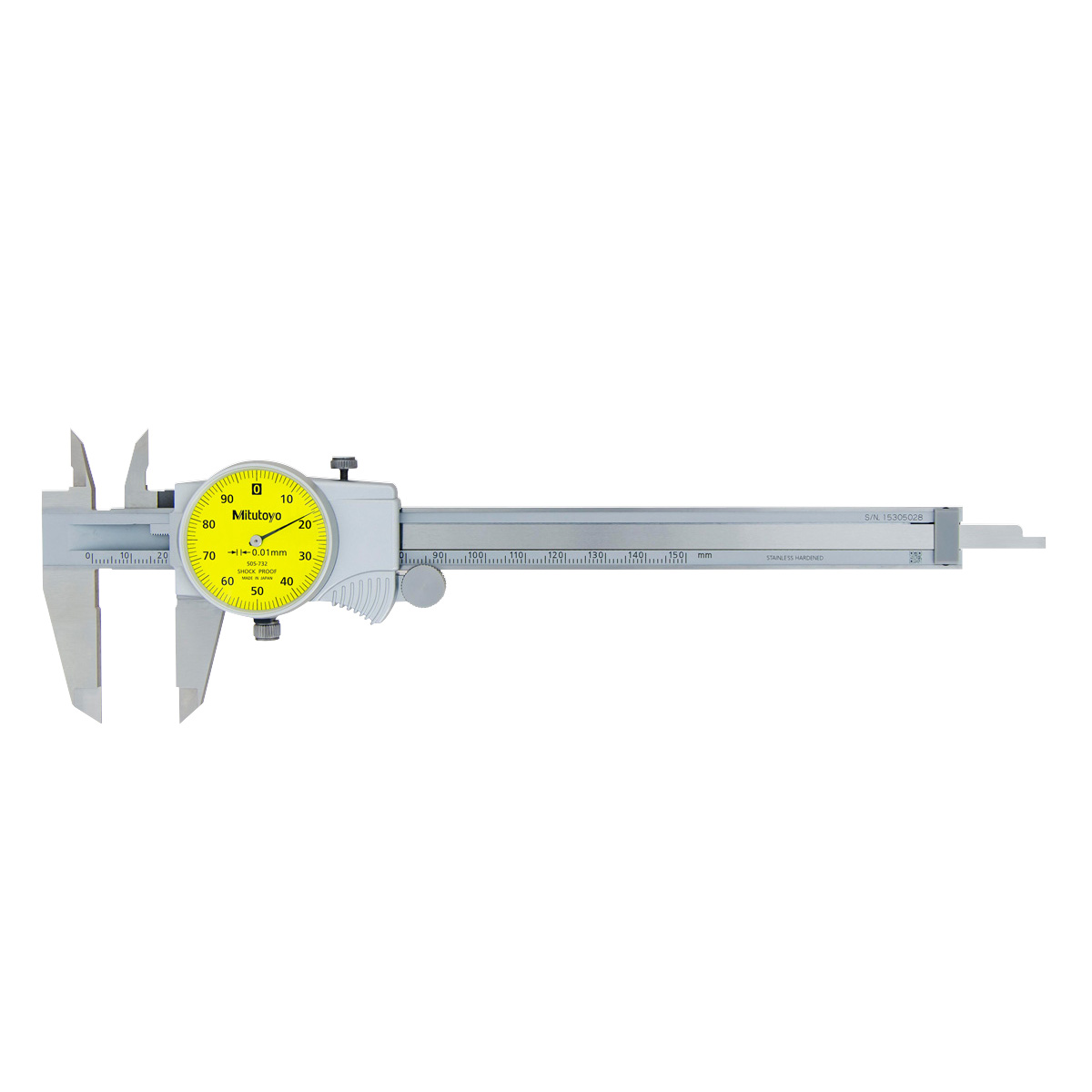 Picture of Mitutoyo 505-732 0-150 mm Dial Caliper with 1 mm Range Revolution