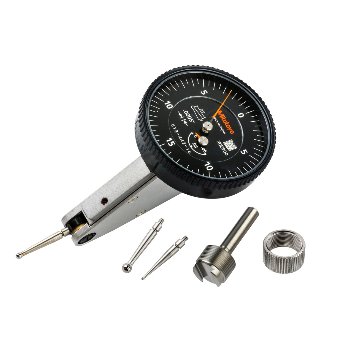 0.06 in. Tilted Dial Test Indicator Mid Set with 0.0005 in. Graduation