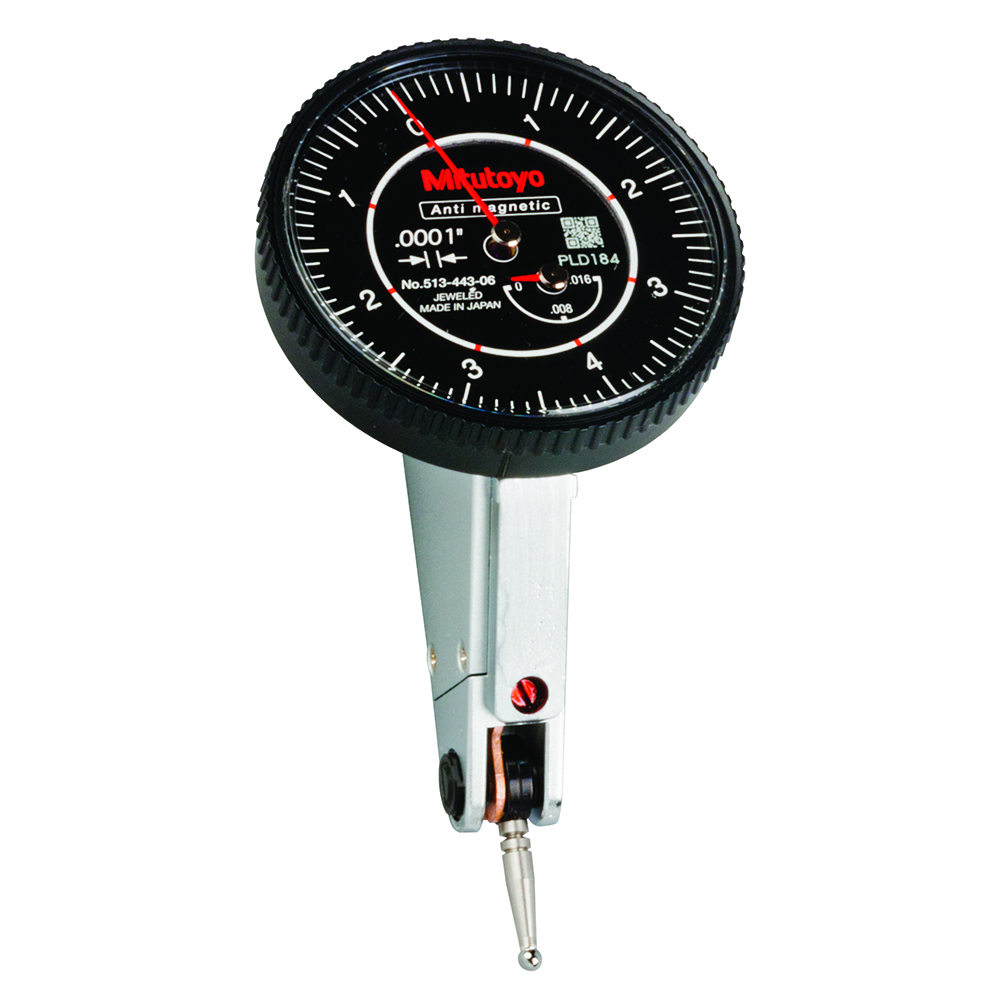 0.016 in. Tilted Dial Test Indicator Mid Set with 0.0005 in. Graduation