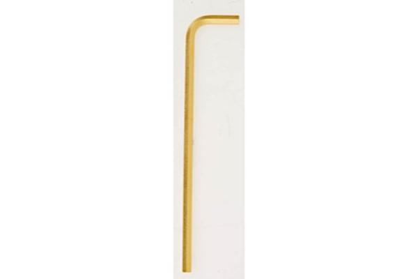 38109 0.156 in. Gold Guard Plated Hex L-Wrench - Long Tagged & Barcoded