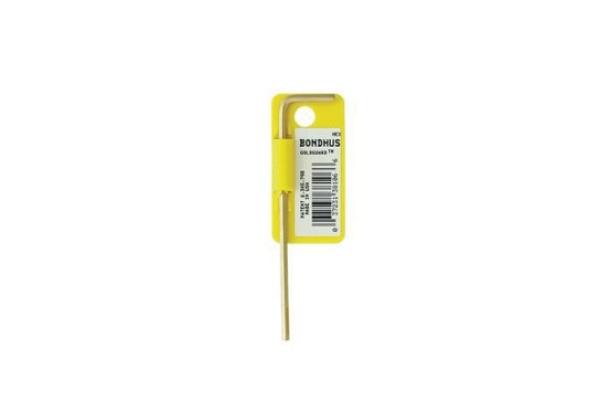 38119 0.75 in. GoldGuard Plated Hex L-Wrench - Long Tagged & Barcoded