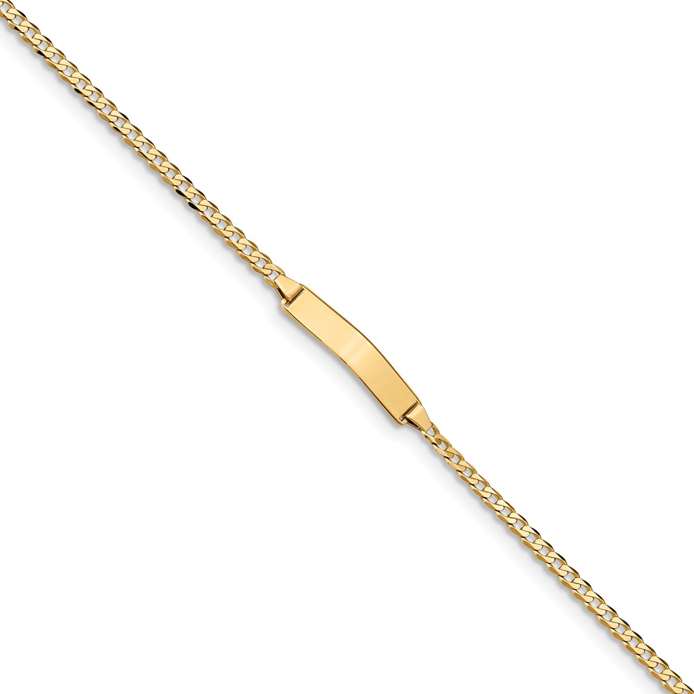 5.5 in. 14K Yellow Gold Baby ID Curb Bracelet -  Special Sparkle, SP2642068