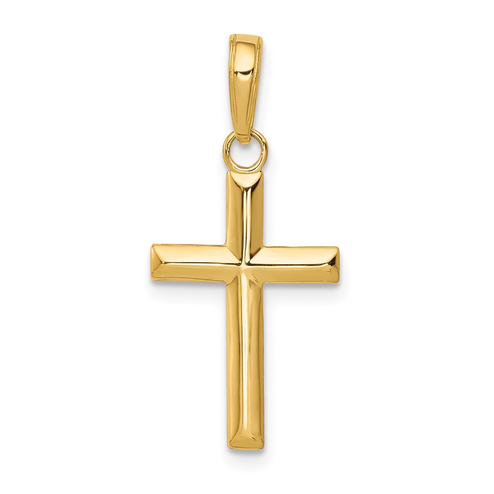 Picture of Finest Gold 11 x 23 mm 14K Yellow Gold Small Cross Pendant