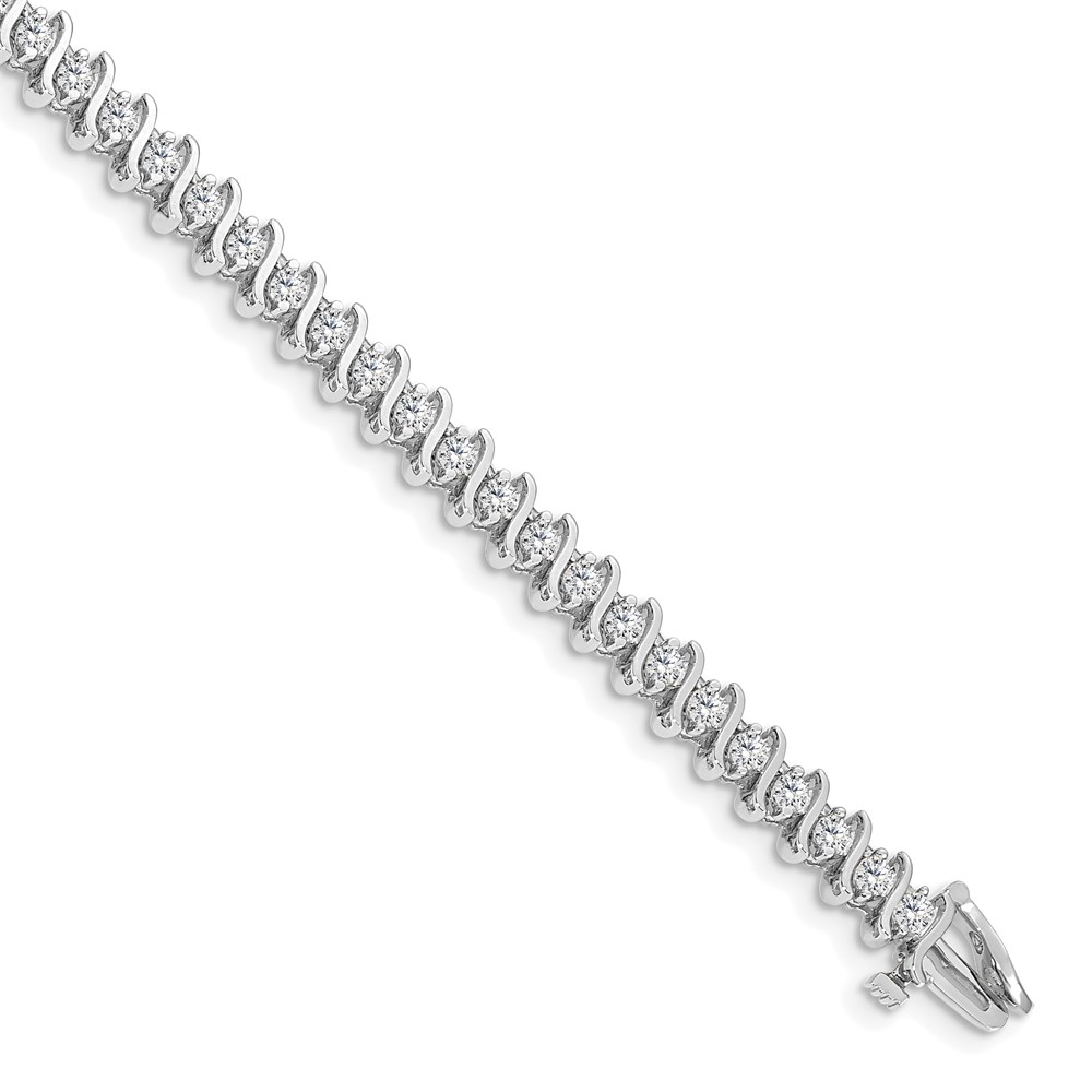 Picture of Finest Gold 14K White Gold 2.6 mm Diamond Tennis Bracelet Mounting