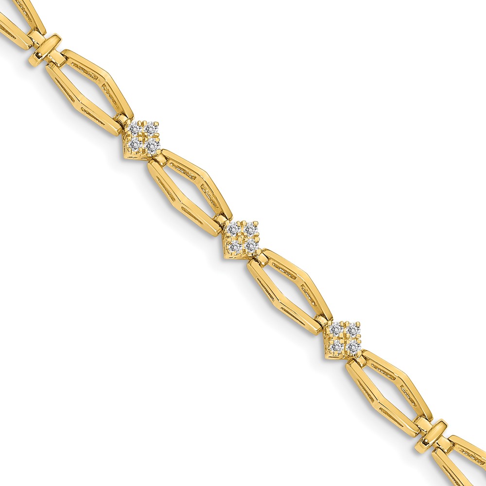 Picture of Finest Gold 14K Yellow Gold 1.75 mm Diamond Fancy Bracelet Mounting