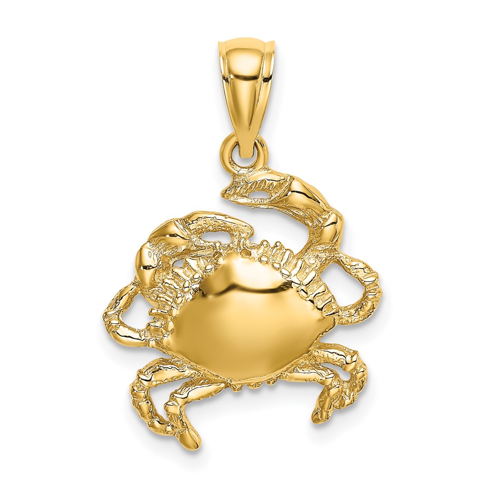 Picture of Finest Gold 10K 2-D Crab Charm