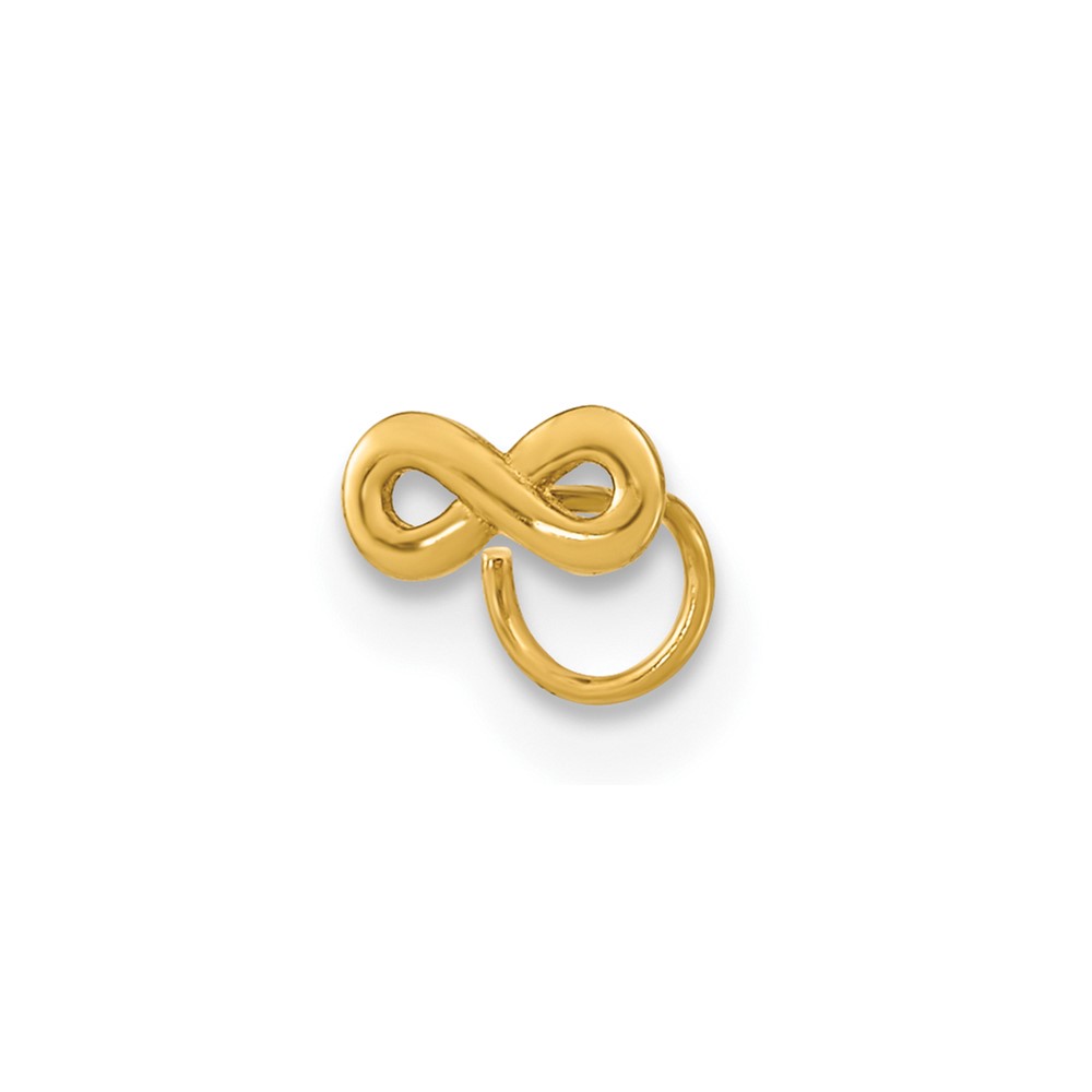 Picture of Finest Gold 14K Yellow Gold 22 Gauge Infinity Nose Ring Body Jewelry