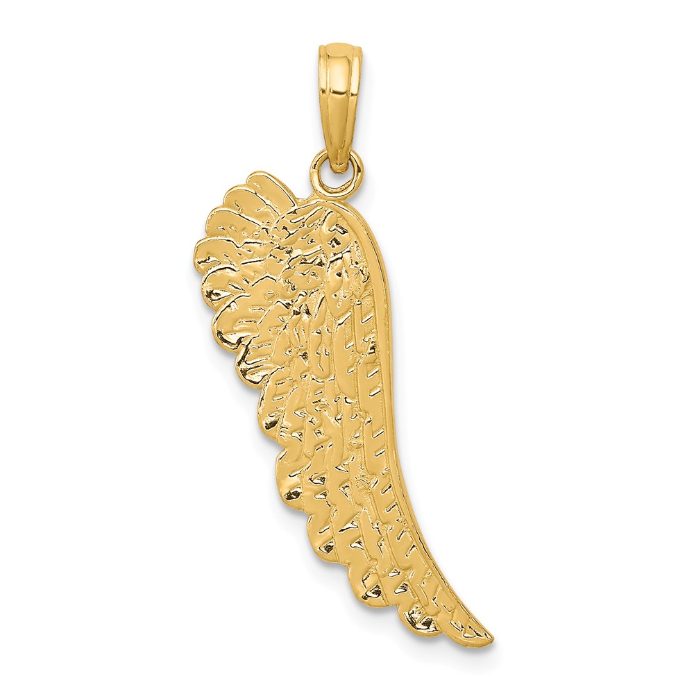 Picture of Finest Gold 10 x 28 mm 14K Yellow Gold Angel Wing Pendant