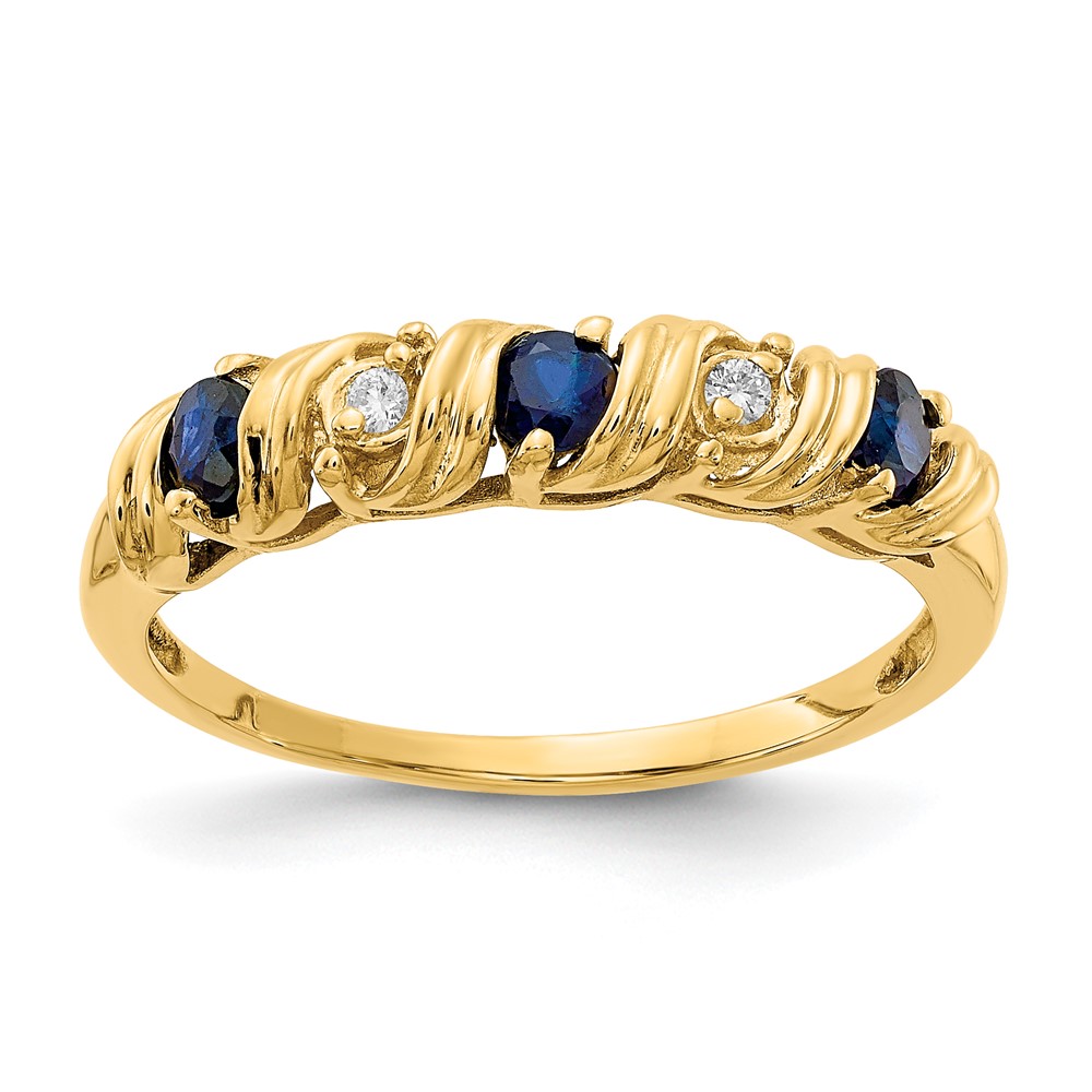 Picture of Finest Gold 14K Yellow Gold Diamond &amp; Gemstone Ring Mounting - Size 6