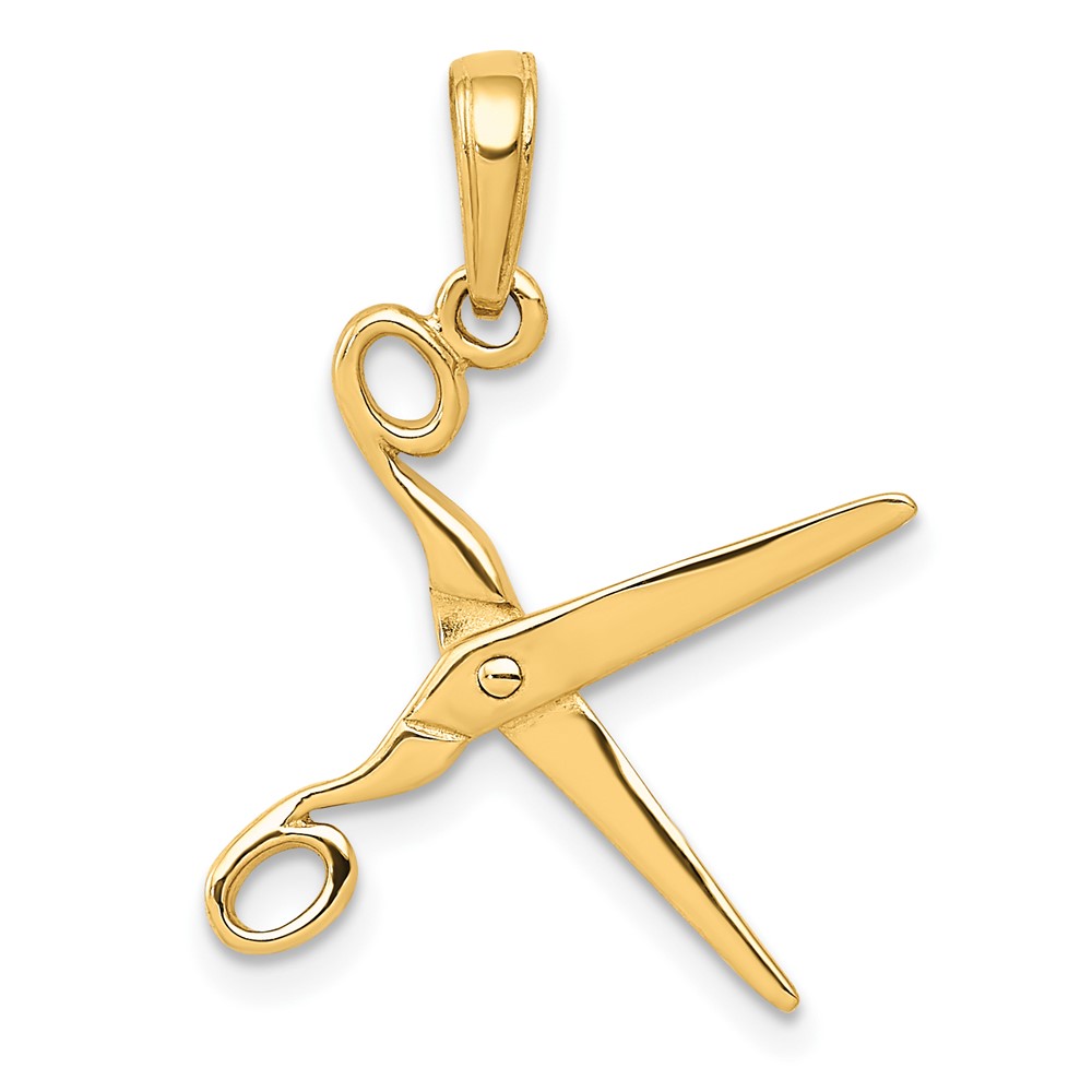 Picture of Finest Gold 10K 3-D Moveable Scissors Pendant